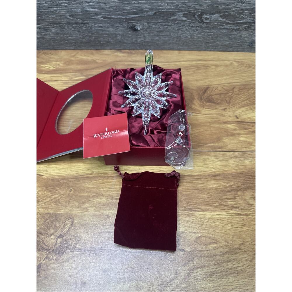 2013 Waterford Crystal Annual Snowstar Ornament W/ Enhancer Boxed #160053